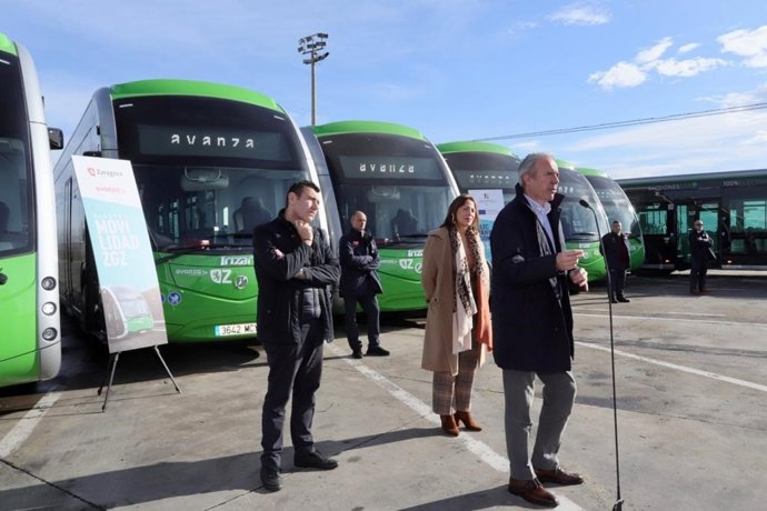 Otros seis autobuses 100% eléctricos se suman a la flota de Zaragoza que ya suma 17 vehículos de cero emisiones