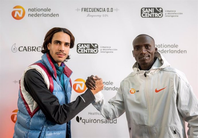 Los atletas Mohamed Katir y Joshua Cheptegei, candidatos a la San Silvestre Vallecana 2022.