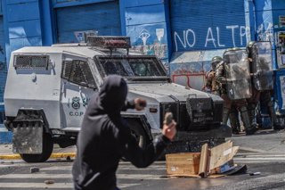 Archivo - Revueltas en Chile en el tercer aniversario del estallido social