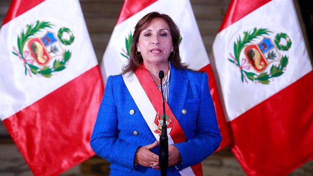 La presidenta de Perú, Dina Boluarte, en Lima