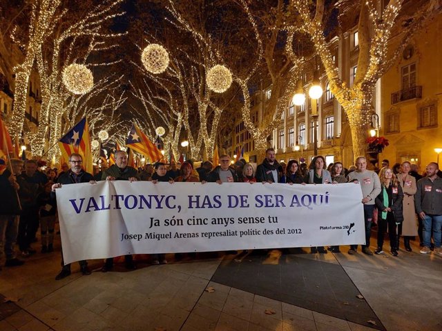 Unas 700 personas reivindican "el soberanismo de Mallorca" en la manifestación de Esquerra Independentista del 30-D