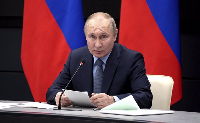 23 December 2022, Russia, Tula: Russian President Vladimir Putin, chairs a face-to-face meeting with executives of Defence industries at the regional situation center. Photo: -/Russian Presidential Press Office via Planet Pix via ZUMA Press Wire/dpa