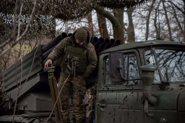 Un militar ucraniano en Donetsk.