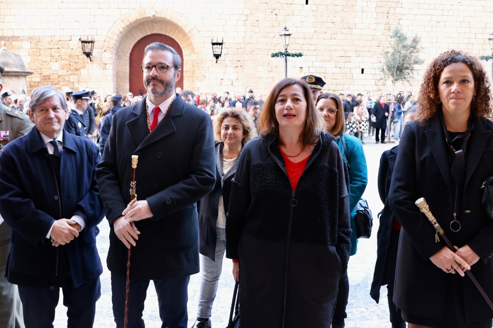 La presidenta del Govern, Francina Armengol, durnate la Festa de l'Estendard