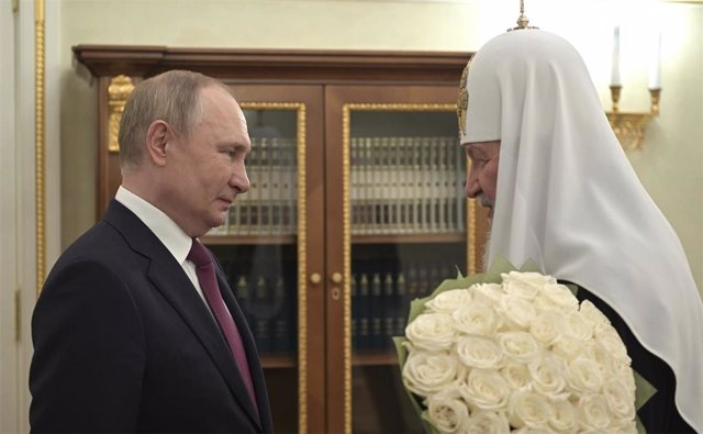 El presidente ruso, Vladimir Putin, y el patriarca Kirill, líder de la Iglesia Ortodoxa de Rusia.