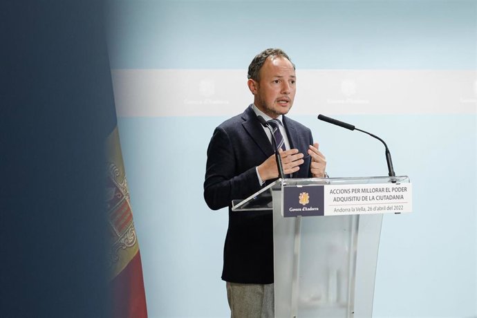 Archivo - El jefe de Gobierno, Xavier Espot, anuncia un paquete de medidas para recuperar el poder adquisitivo de la población.