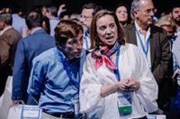 Almeida y Gamarra participan este martes en un acto junto al candidato del PP a la alcaldía de Logroño, Conrado Escobar