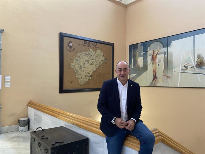 De Vicente en la sede de la Diputación de Segovia.