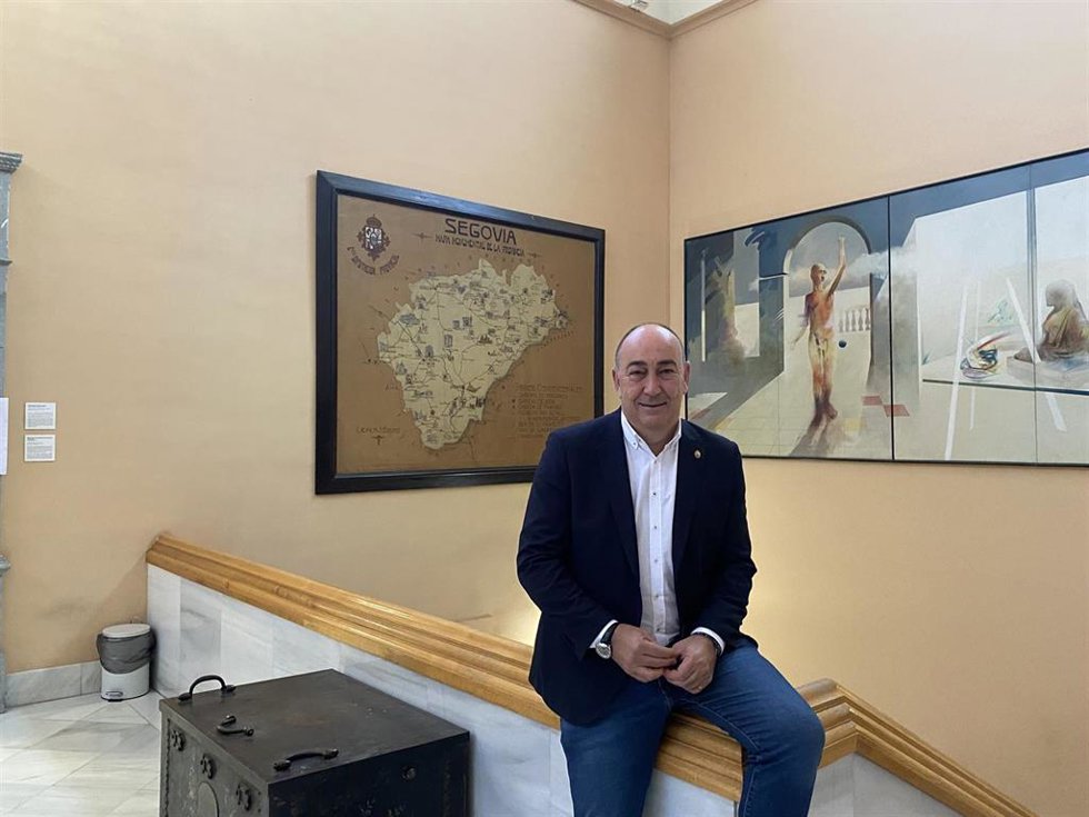 De Vicente en la sede de la Diputación de Segovia.