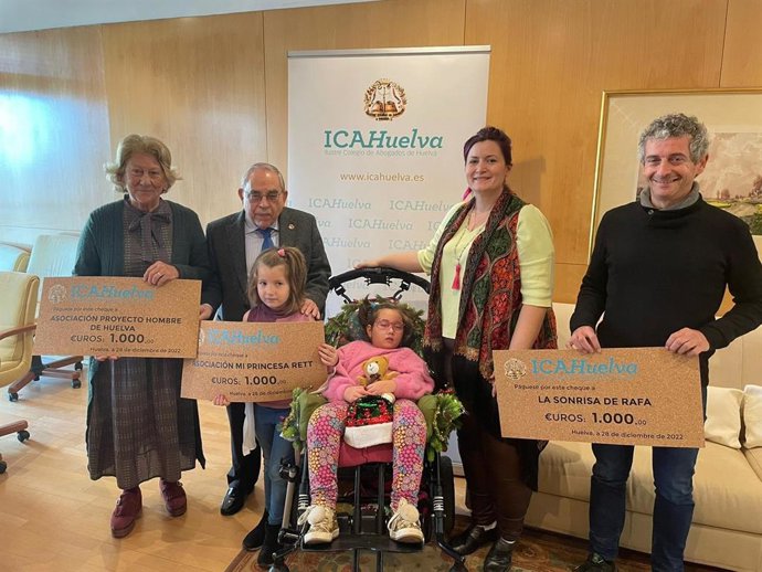 'Proyecto Hombre', 'Princesa Rett' Y 'La Sonrisa De Rafa' Reciben La Ayuda Del Colegio De Abogados De Huelva.