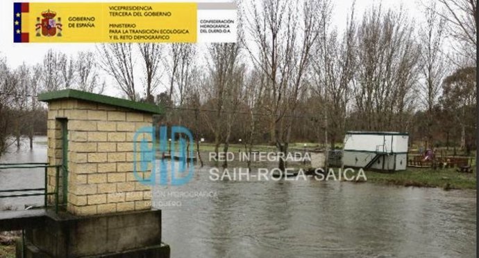 Imagen facilitada por la CHD sobre el estado de los ríos este 1 de enero