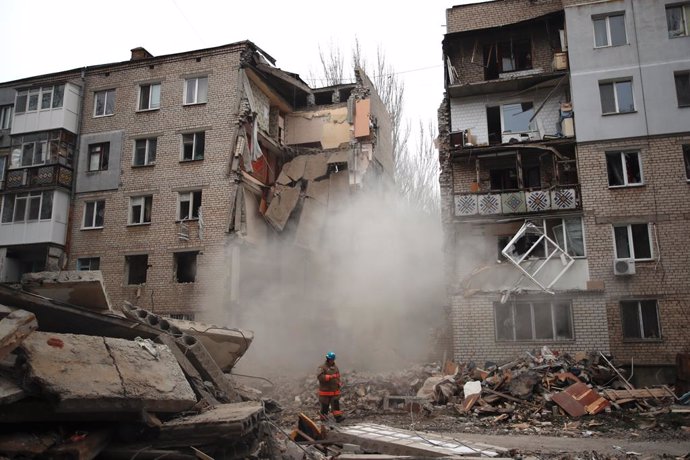 Archivo - Arxivo - Imatge d'arxiu dels danys en infraestructura ucranesa per bombardejos de les tropes russes en Nikolaev, Ucrana