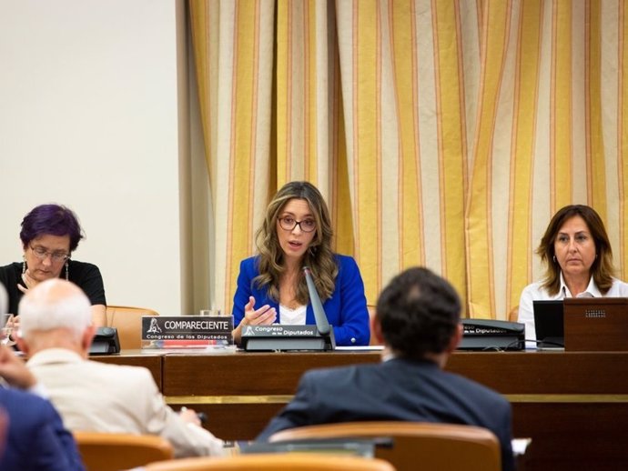 Archivo - La secretaria de Estado de Comercio, Xiana Méndez, compareciendo ante la Comisión de Defensa