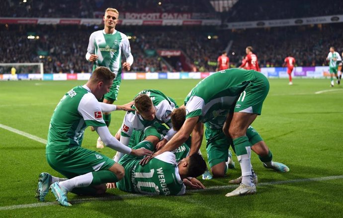 Archivo - El Werder Bremen celebra un gol en la Bundesliga alemana