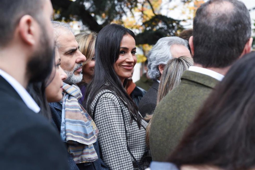 La vicealcaldesa de Madrid, Begoña Villacís (c), y el líder de Cs en Catalunya, Carlos Carrizosa (3i), a su llegada a la presentación de la candidatura a las Primarias de Ciudadanos (Cs) ante la VI Asamblea General del partido, en la Plaza de las Cortes.