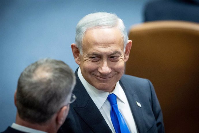 El primer ministro israelí, Benjamin Netanyahu, en la Knesset o Parlamento israelí