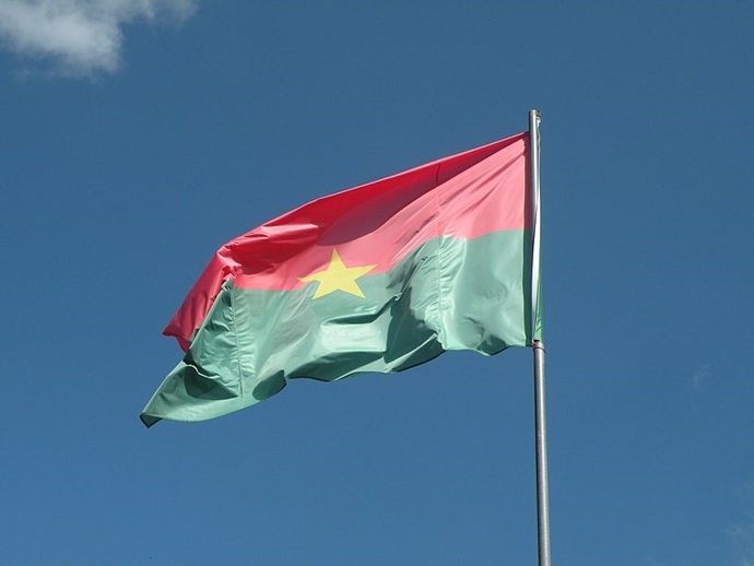 Archivo - Bandera de Burkina Faso.