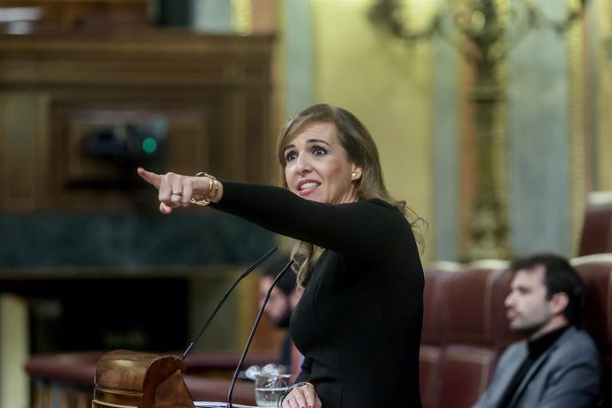 Archivo - La diputada de Vox en el Congreso, Patricia Rueda, es expulsada de la tribuna por negarse a retirar el término 'filoetarra' dedicado a los socios del Gobierno de coalición en una sesión plenaria, a 29 de noviembre de 2022, en Madrid (España). 