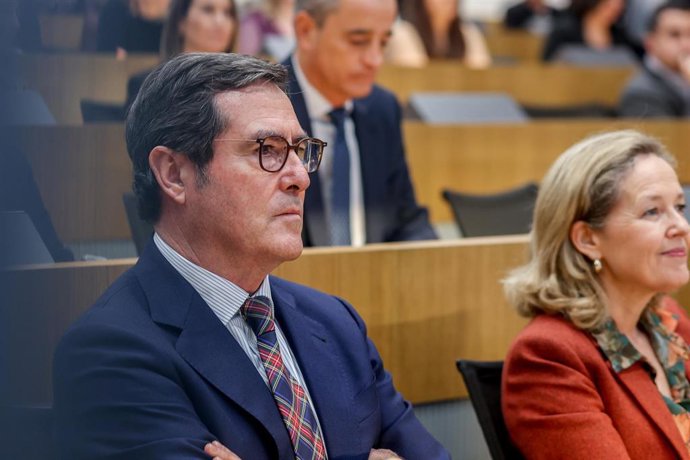 El presidente de la CEOE, Antonio Garamendi