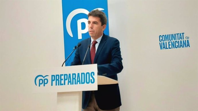 Archivo - El presidente del PPCV, Carlos Mazón