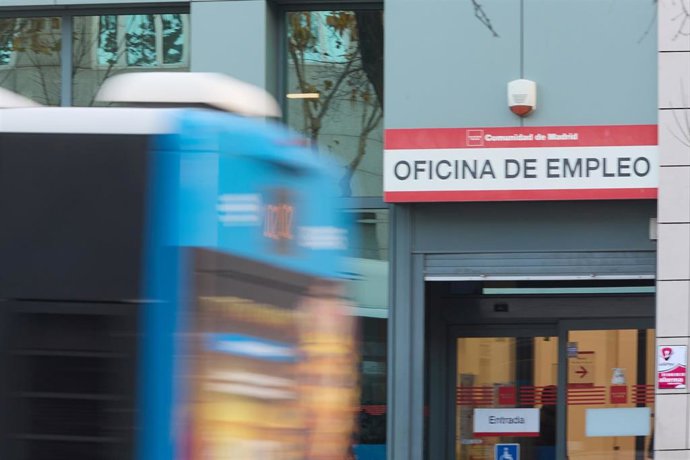 Una oficina del Servicio Público de Empleo Estatal (SEPE) en la calle de Méndez Álvaro.