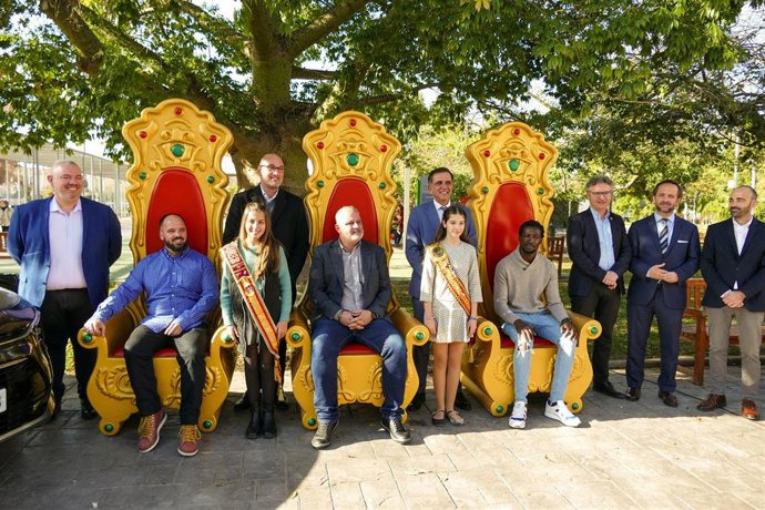 Los tres representantes de los Reyes Magos en Murcia