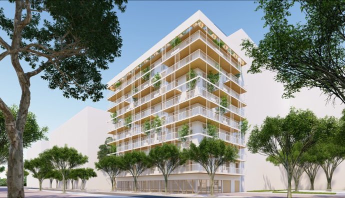 Promoción de 40 pisos de alquiler asequible en el barrio de La Verneda i La Pau de Barcelona.