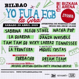 Cartel de la gira Yo fui a EGB