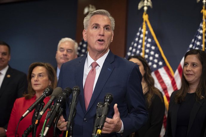 Archivo - El líder de los republicanos en la Cámara de Representantes de EEUU, Kevin McCarthy.