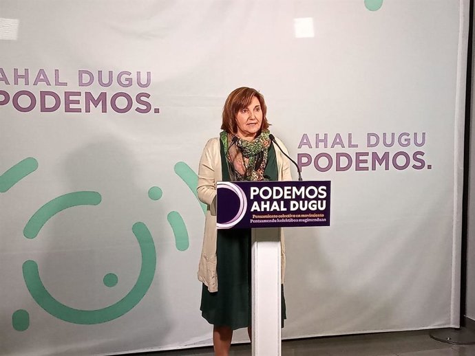 Archivo - Pilar Garrido, durante una rueda de prensa en Bilbao