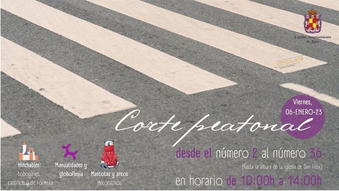 Cartel del corte de tráfico.