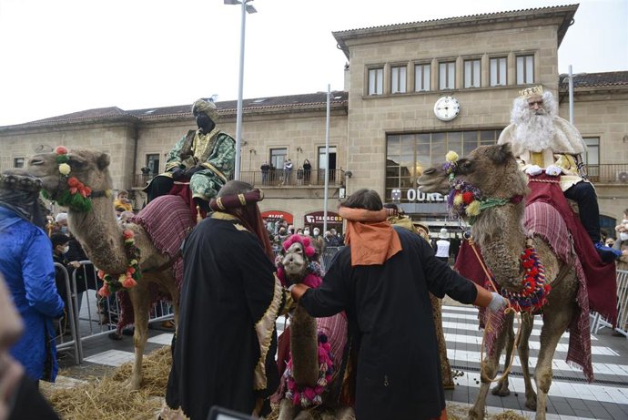 Archivo - Llegada de los Reyes Magos en Ourense