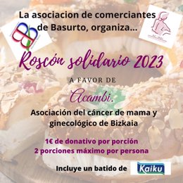 Cartel del Roscón Solidario en favor de Acambi