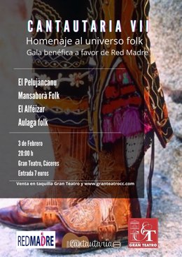 Cartel del concierto solidario de Cantautaria