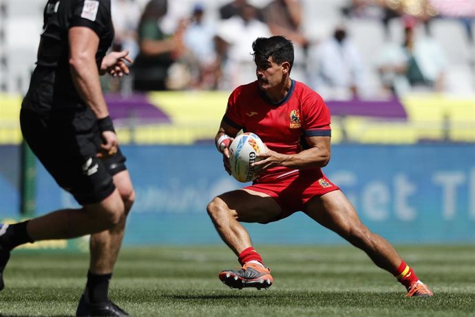 Juan Ramos durante un patido de la selección española de rugby a siete