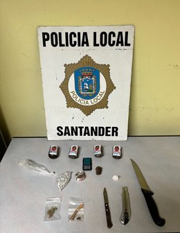 Objetos incautados por la Policía.