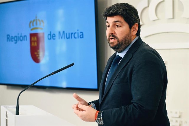 El presidente del Ejecutivo murciano, Fernando López Miras