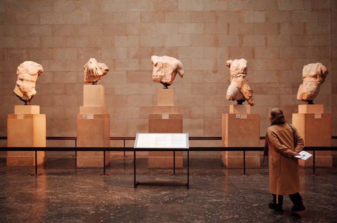 Archivo - Esculturas griegas exhibidas en el British Museum de Londres
