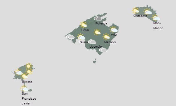 Predicción meteorológica para hoy, viernes 6 de enero, en Baleares.