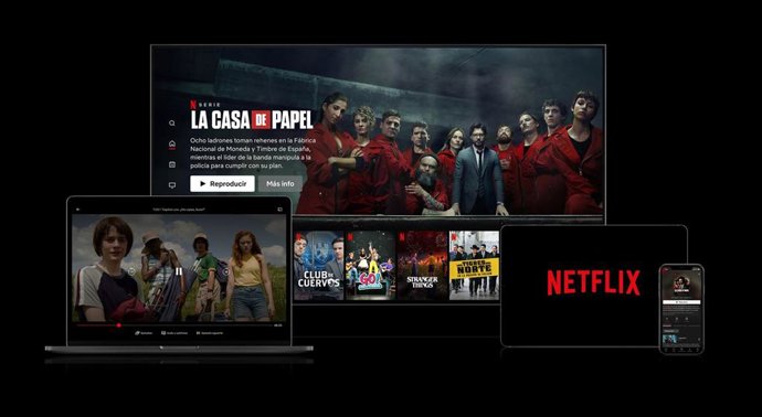 Archivo - Netflix, la plataforma de servicio en 'streaming', en varios dispositivos.