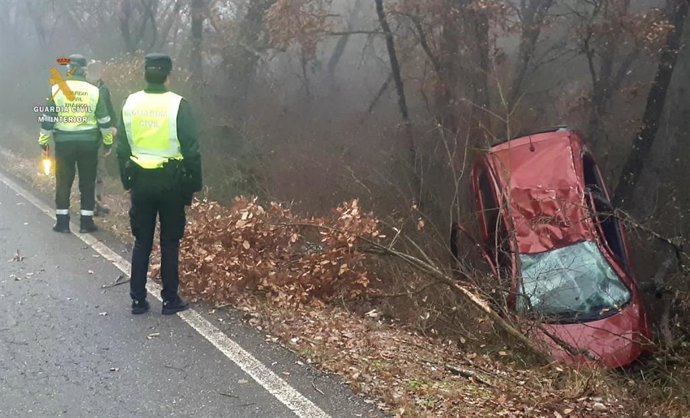 Estado del vehículo tras el accidente de circulación.