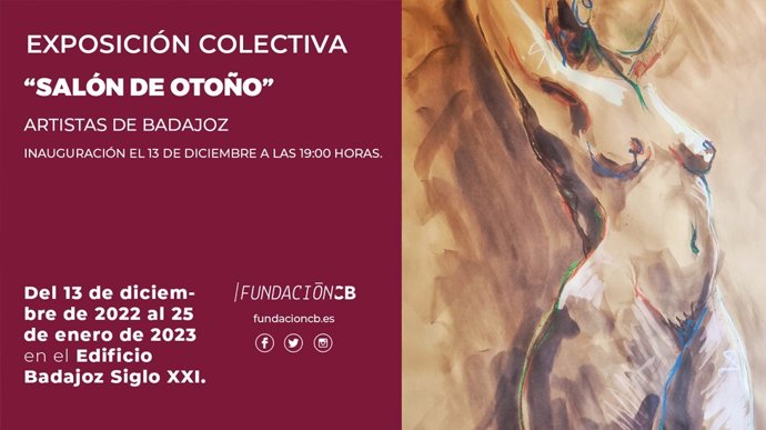 Cartel de la exposición colectiva 'Salón de otoño' en Badajoz