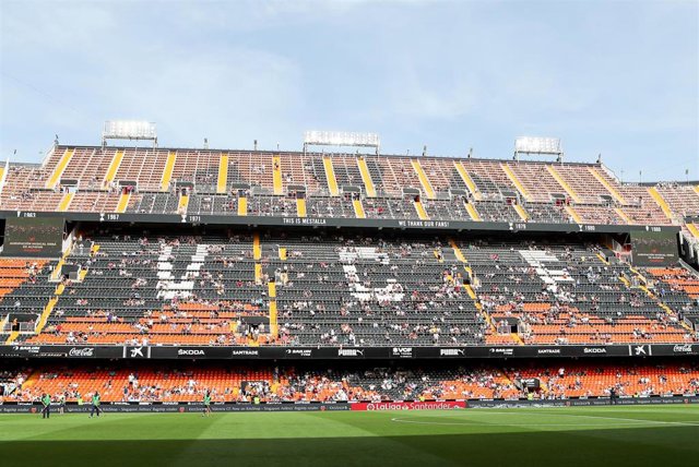 Archivo - Grada de Mestalla