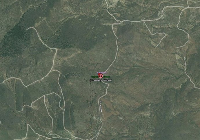 Geolocalización del montañero desaparecido en la localidad de Almendricos, Lorca (Murcia)