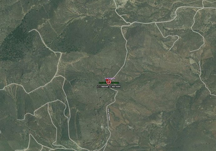 Geolocalización del montañero desaparecido en la localidad de Almendricos, Lorca (Murcia)