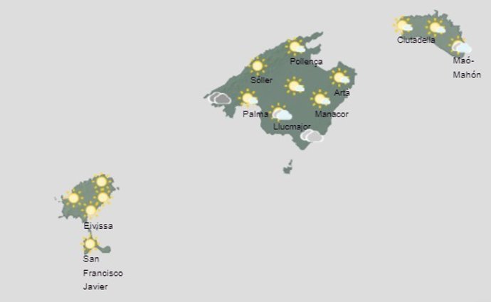 Predicción meteorológica para hoy sábado, 7 de enero, en Baleares.