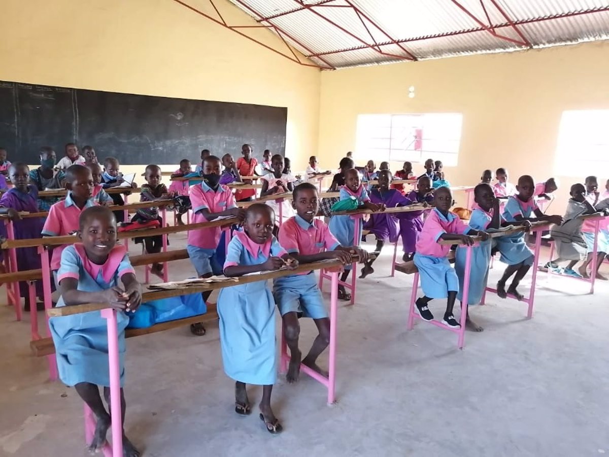 Desks for a school in Kenya on a 1,750m high mountain