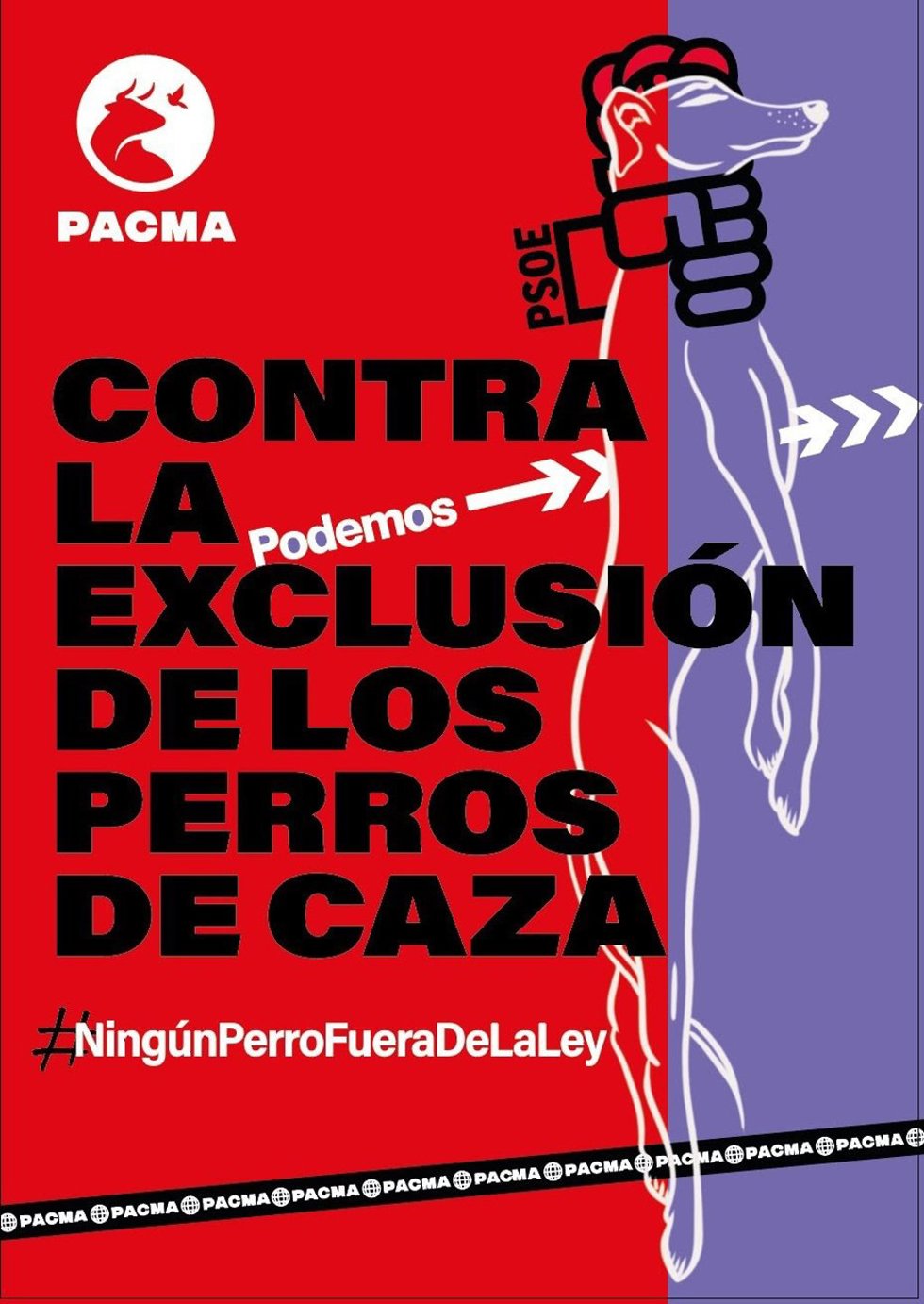 PACMA se concentra el domingo en 5 ciudades de CyL contra la exclusión de perros de caza de la Ley de Bienestar Animal