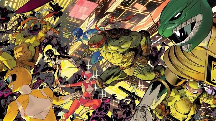 Así lucen las Tortugas Ninja con aspecto humano en su crossover con Power Rangers