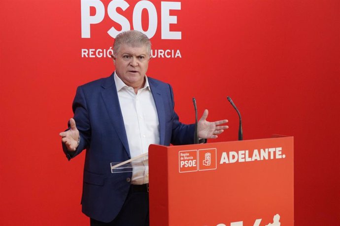 El secretario general del PSOE en la Región de Murcia, Pepe Vélez